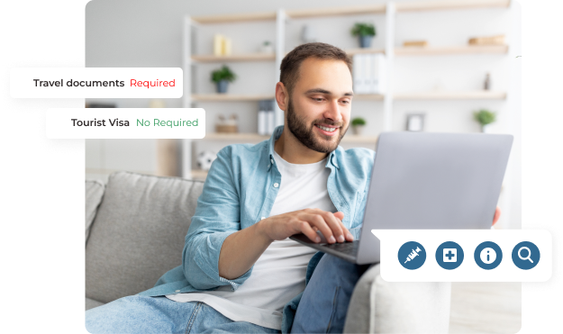 EntryDocs Travel Requirements Man Looking for Travel Requirements